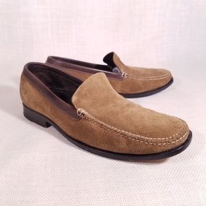 Cole Haan Tan Suede Moc Toe Loafers